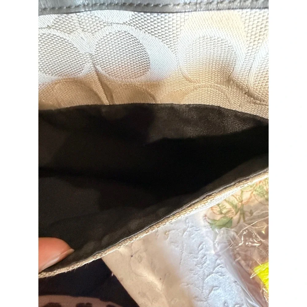Coach Penelope Signature‎ Grey Jacquard Canvas Leather Shoulder Bag F14934